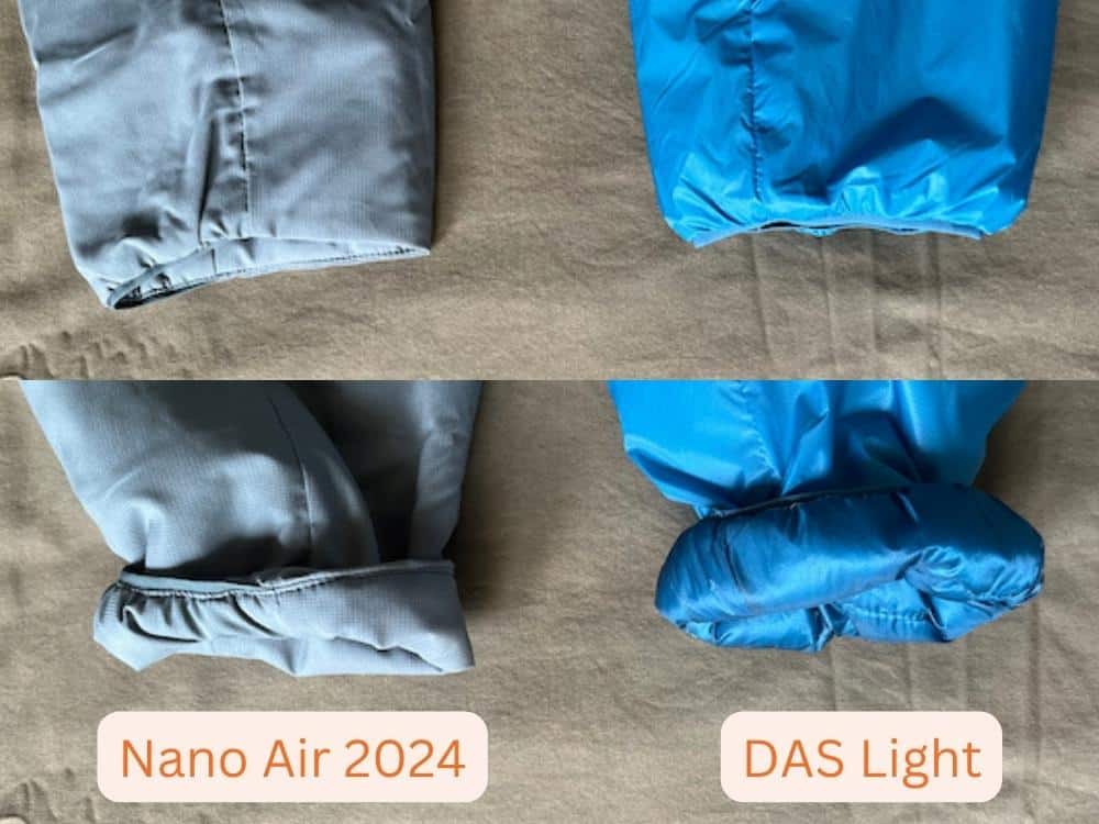 Patagonia Nano Air vs DAS Light Cuffs
