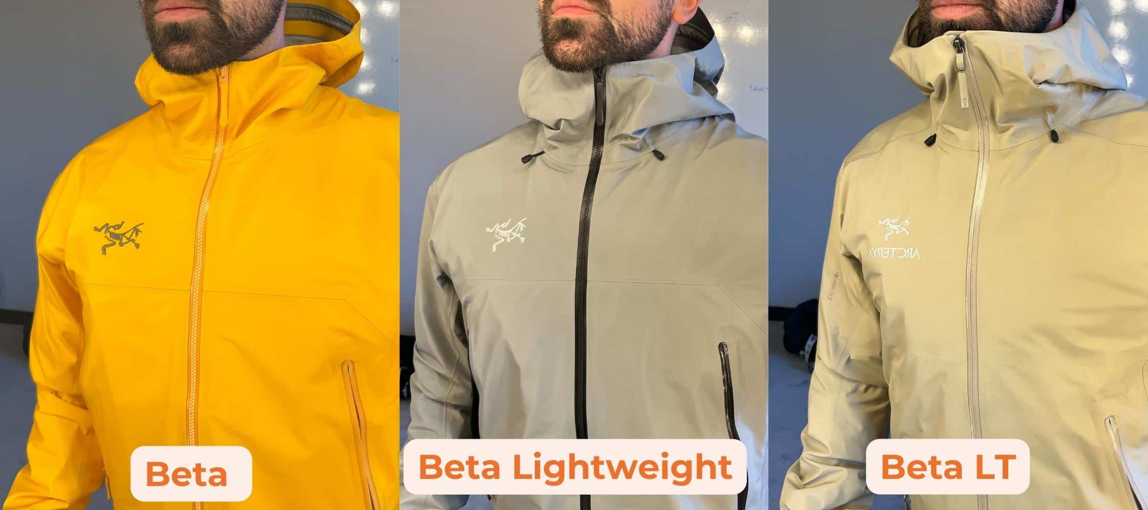 Arc'teryx Beta vs Beta Lightweight vs Beta LT. All are very long lasting, Gore-Tex items.