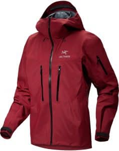Arc'teryx Alpha SV Jacket Men's in Bordeaux color