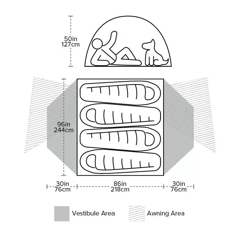 Copper_Spur_HV_UL4_diagram Big Agnes Copper Spur UL4 floor diagram