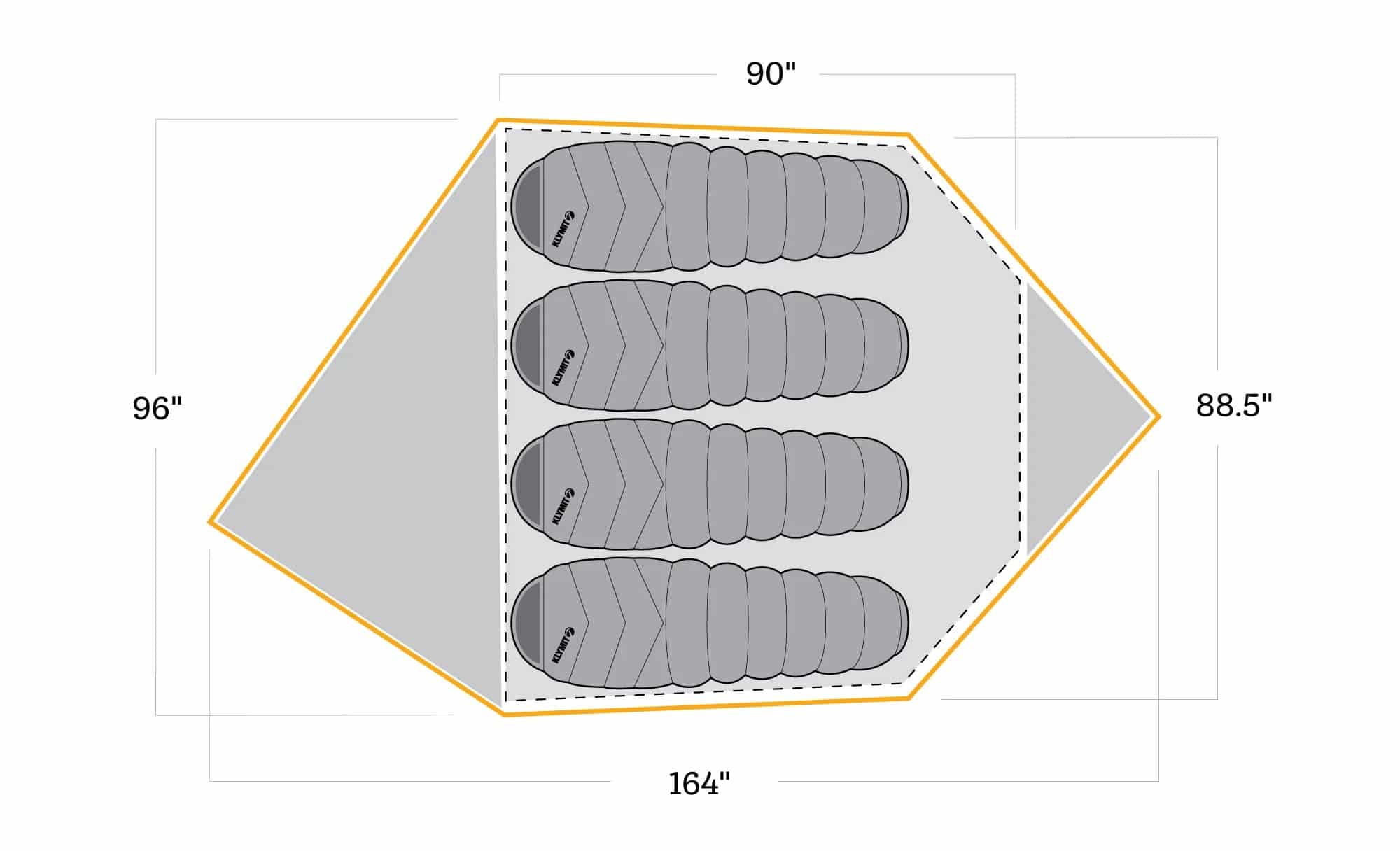 Klymit Maxfield 4 floor diagram