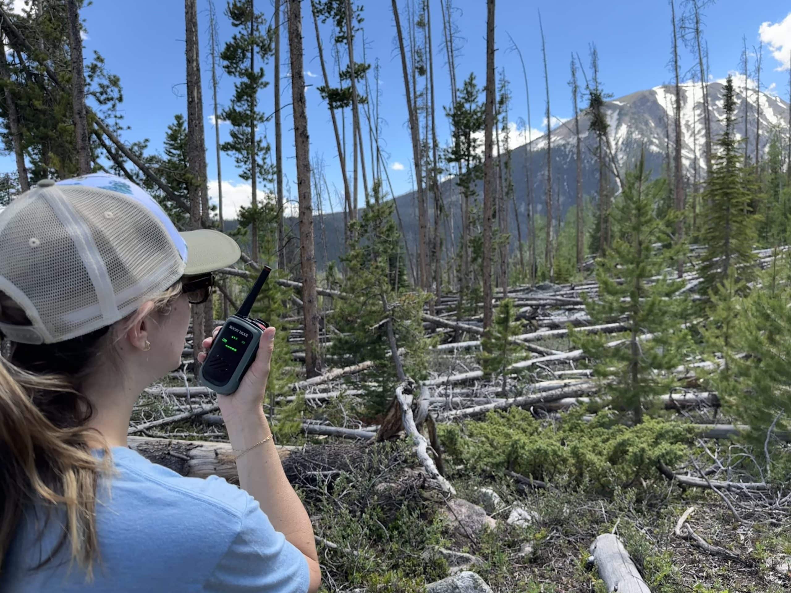 Rocky Talkie 5 Watt Radio backcountry wilderness Rocky Talkie 5 Watt Radio in backcountry wilderness
