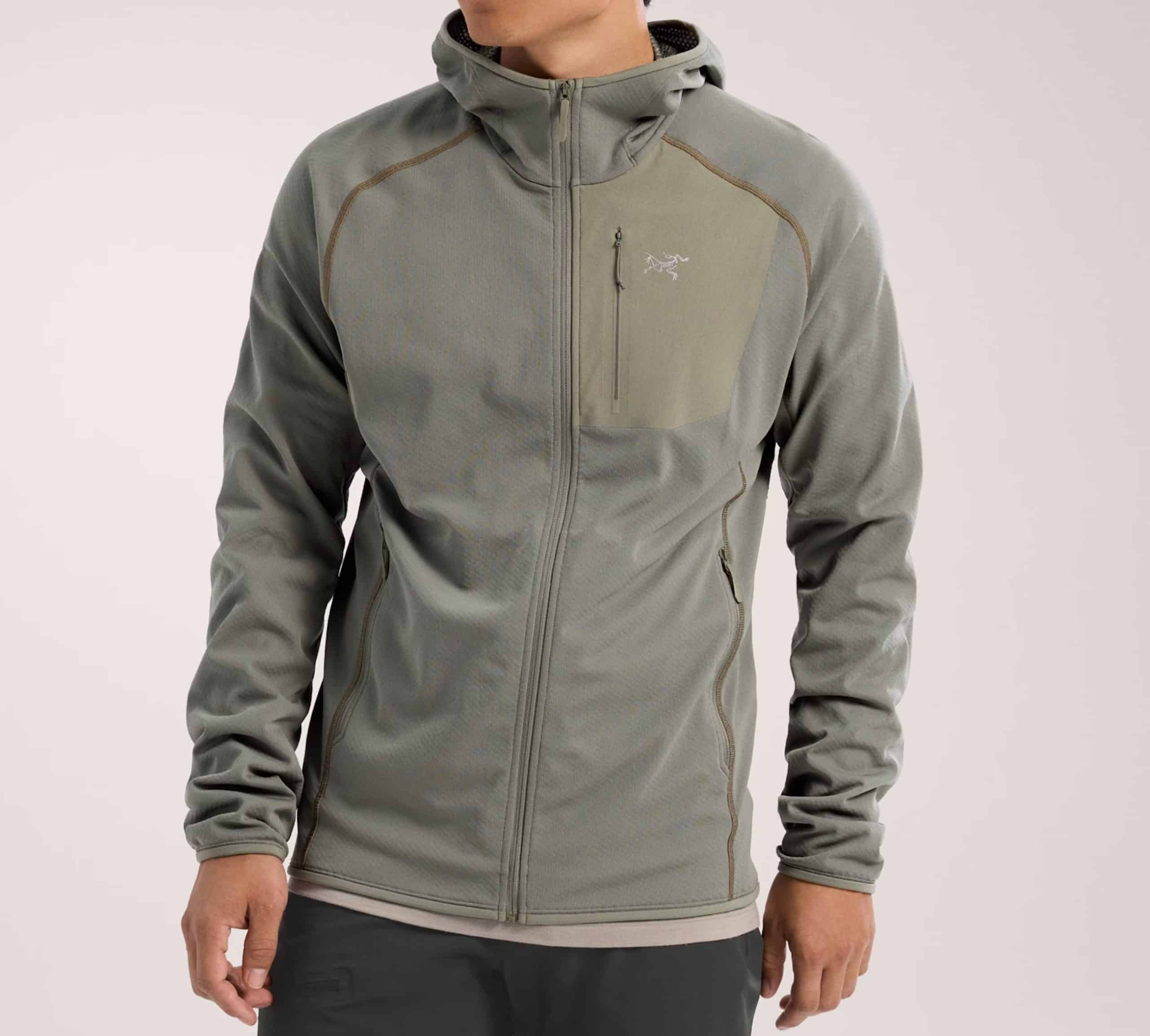 Closeup shot of the Arc'teryx Delta hoody