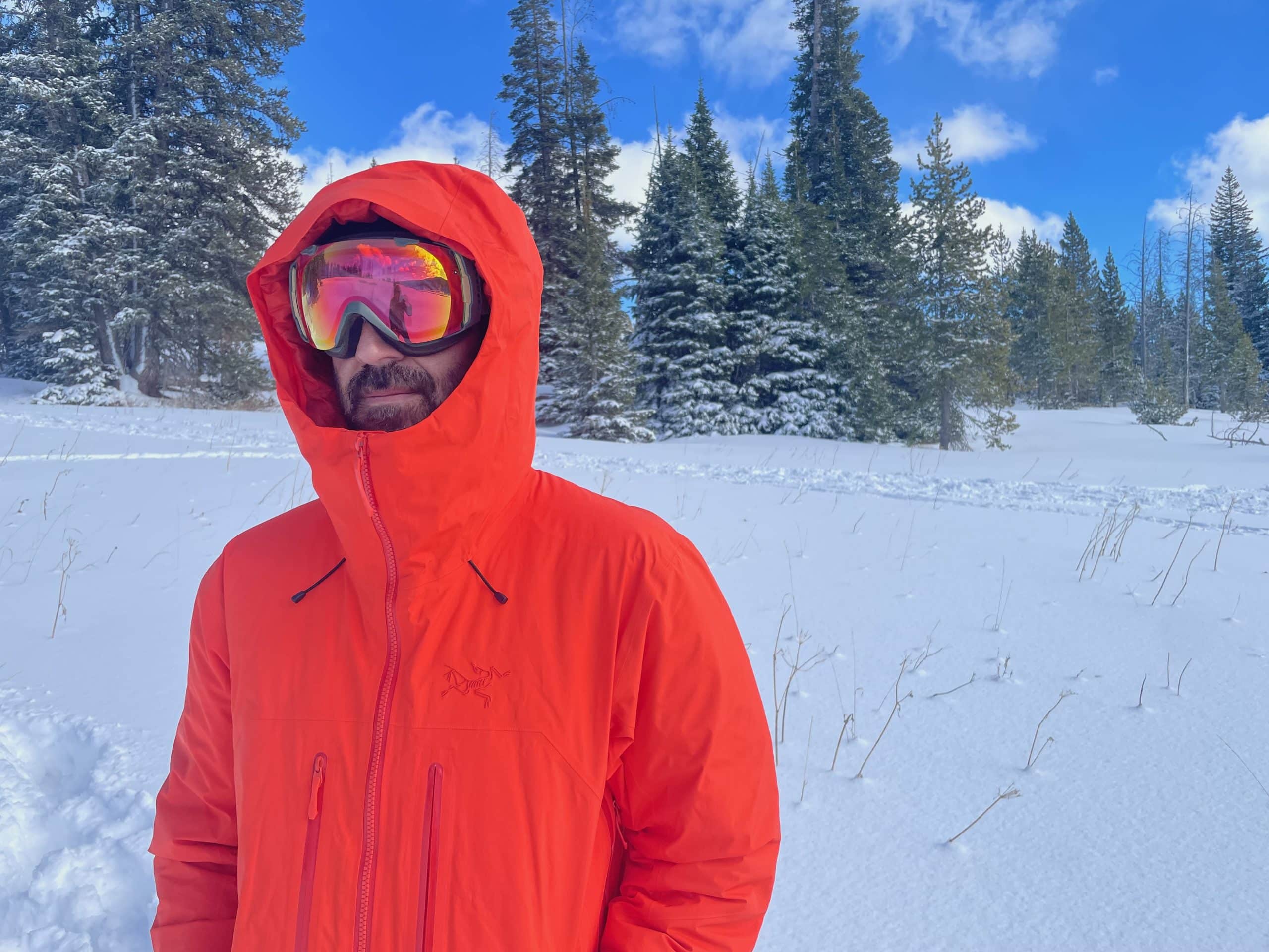 arcteryx_beta_down_insulated_front Wearing the Arc'teryx Beta Down Insulated in the snow.