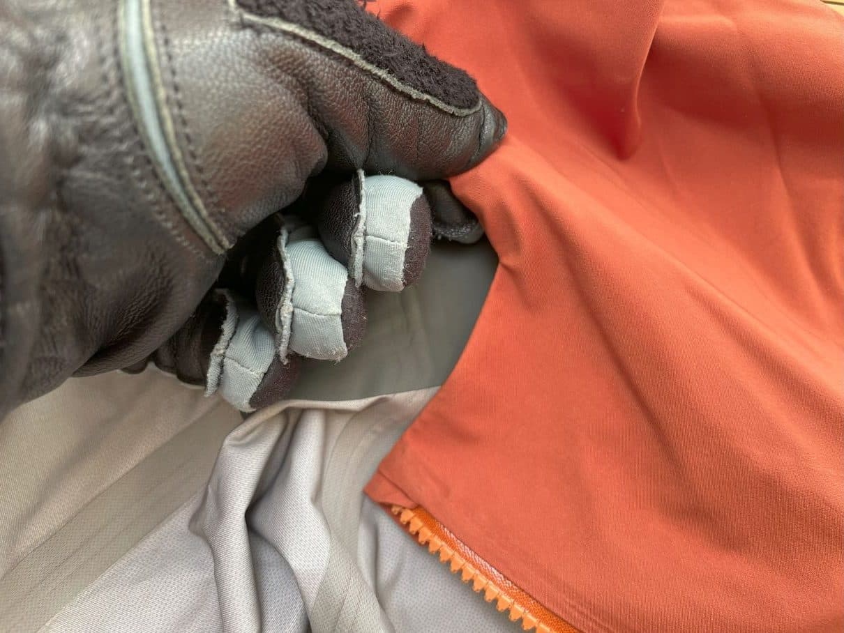 The Cohaesive adjuster on a Patagonia Stomstride jacket.