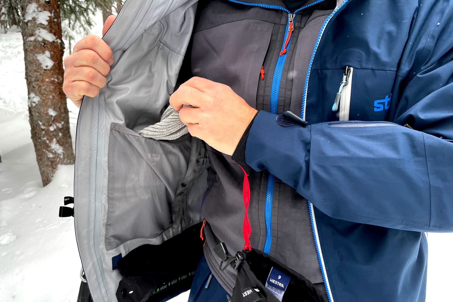 Stio Environ Jacket's interior dump pocket