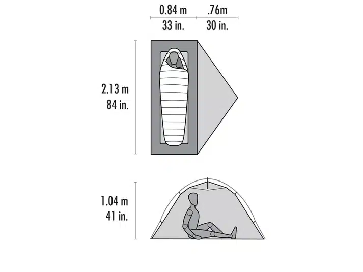 msr_access_1-floorplan Floorplan for the MSR Access 1 Ultralight 4-season backpacking tent.