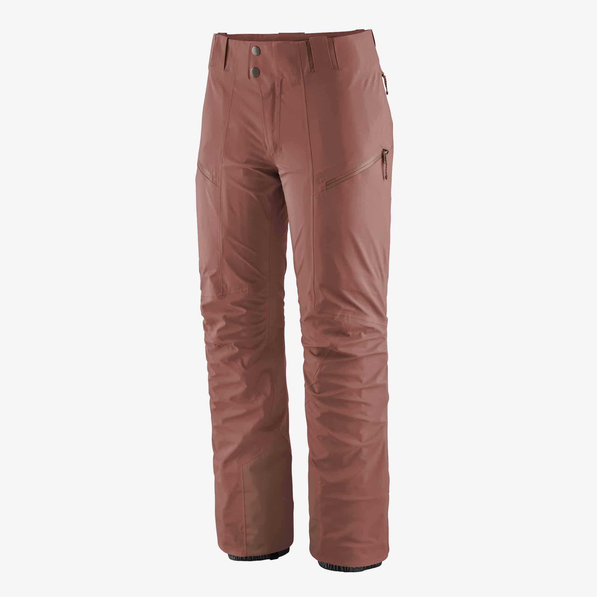 Patagonia Stormstride ski pants women's in color Dulse Mauve