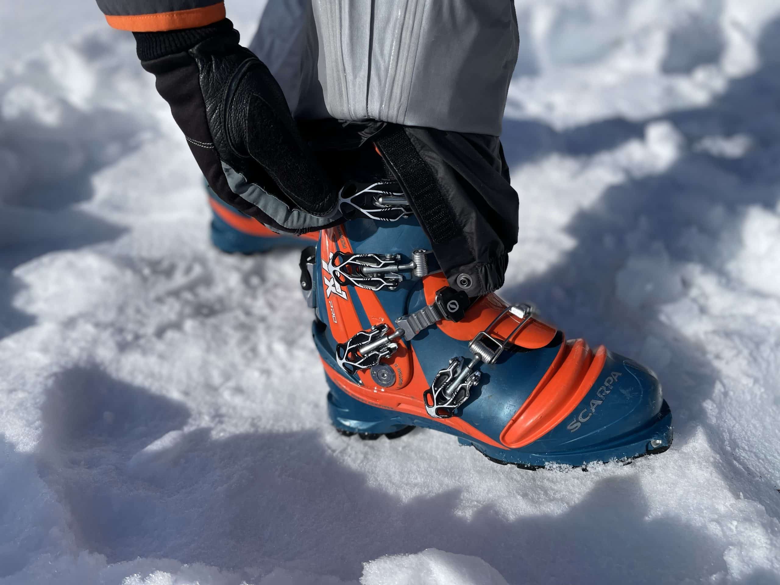 The gaiter on the Patagonia Stormstride ski pants