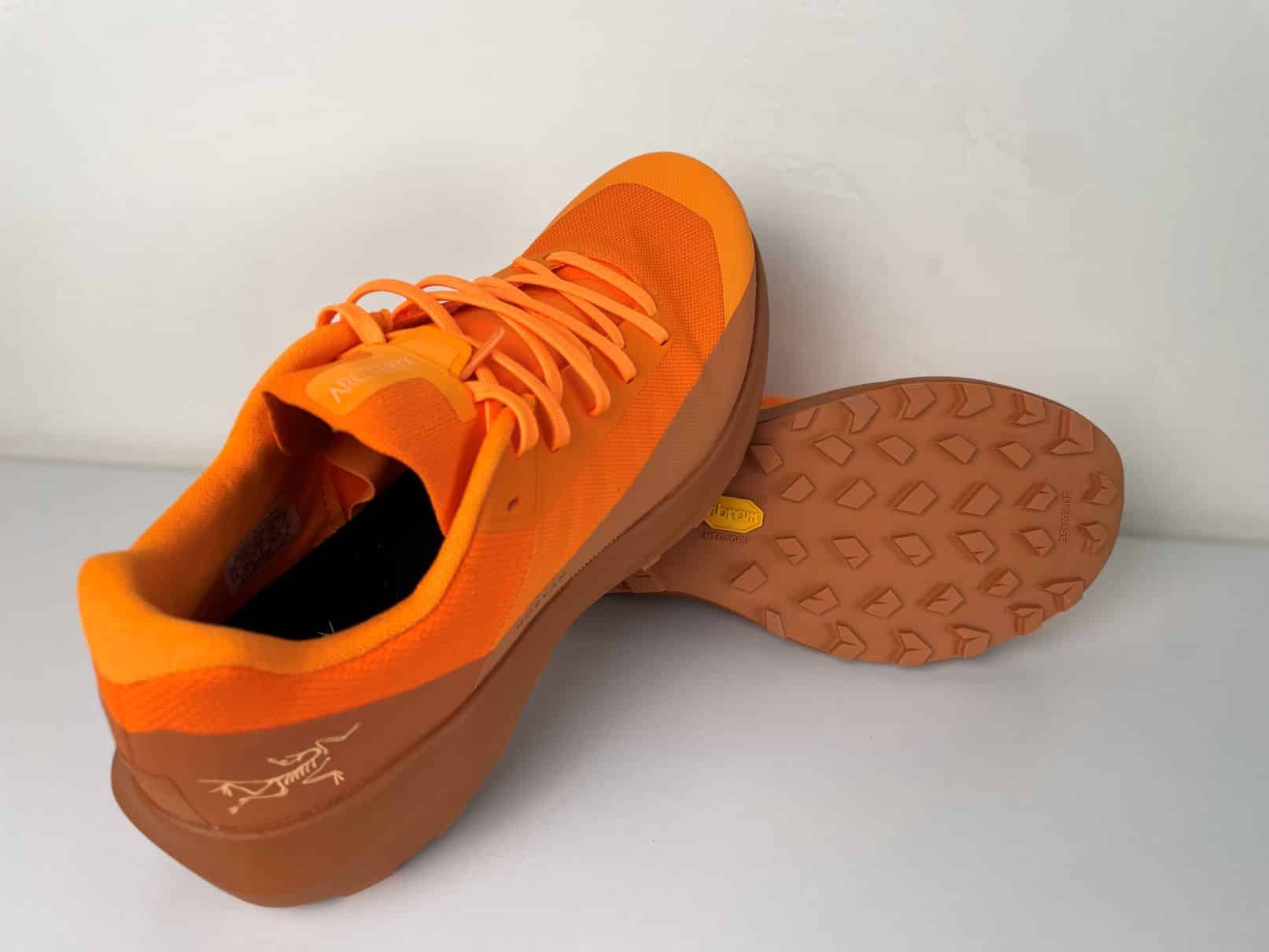 The men's Arc'teryx Norvan 4 long distance trail running shoe in Verve /
Ginger