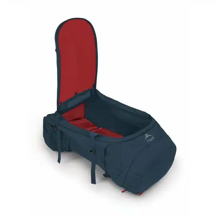 farpointtrekpack75_f22_side2_mutedspaceblue The Osprey Farpoint Trek 75L travel backpack.