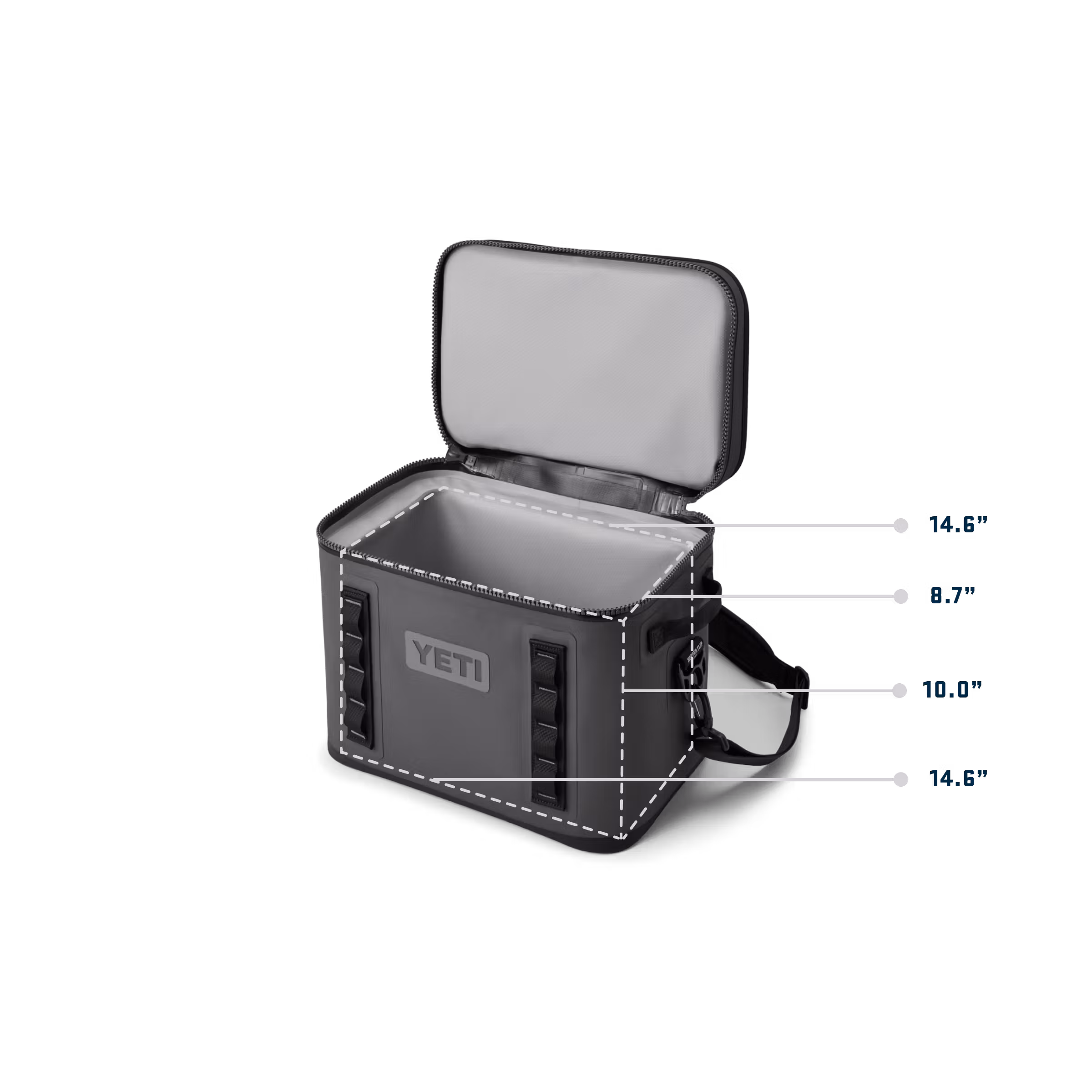 The interior dimensions of the YETI Hopper Flip 18
