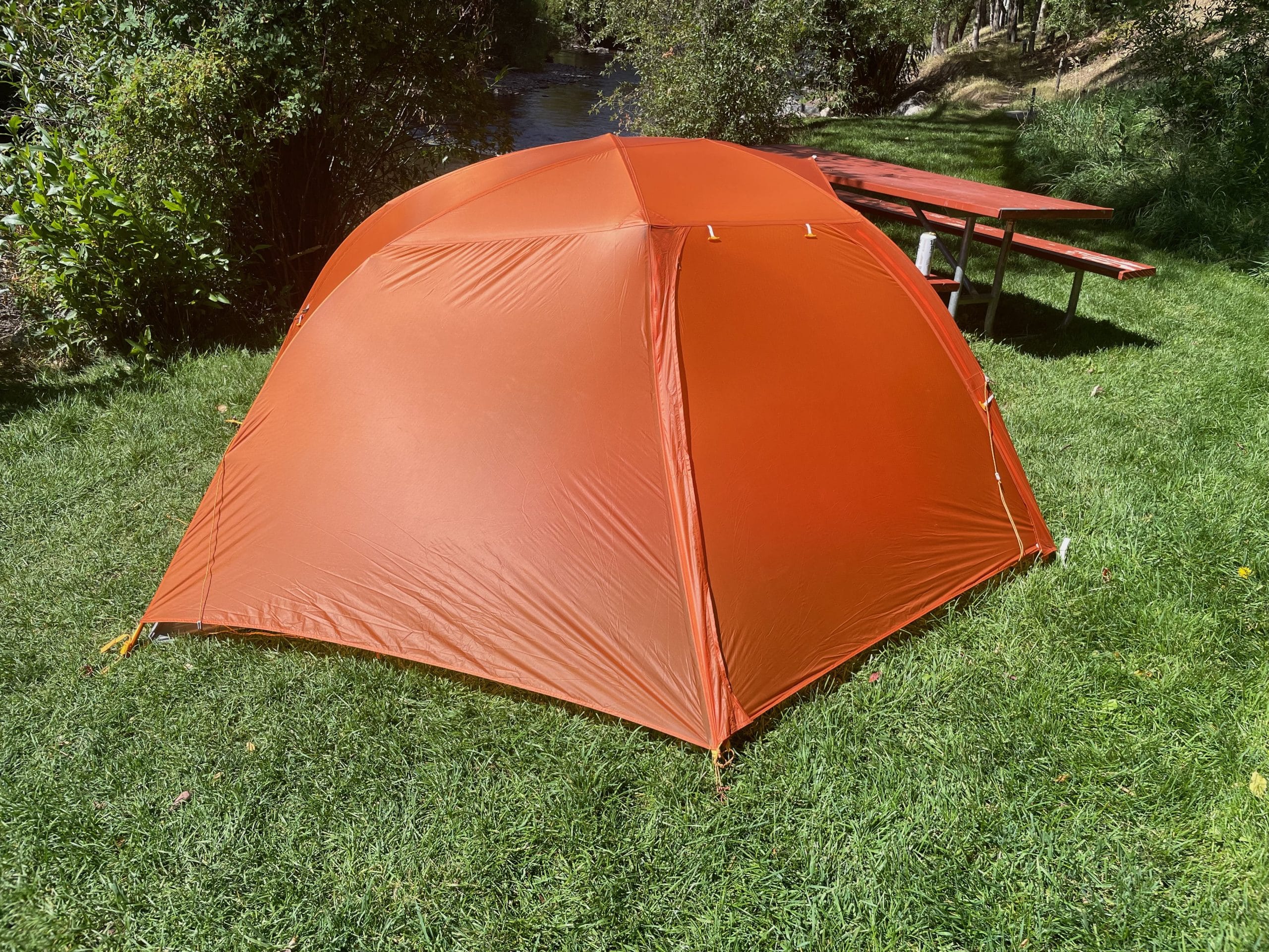 The Big Agnes Copper Spur UL2 XL with the rain fly closed.