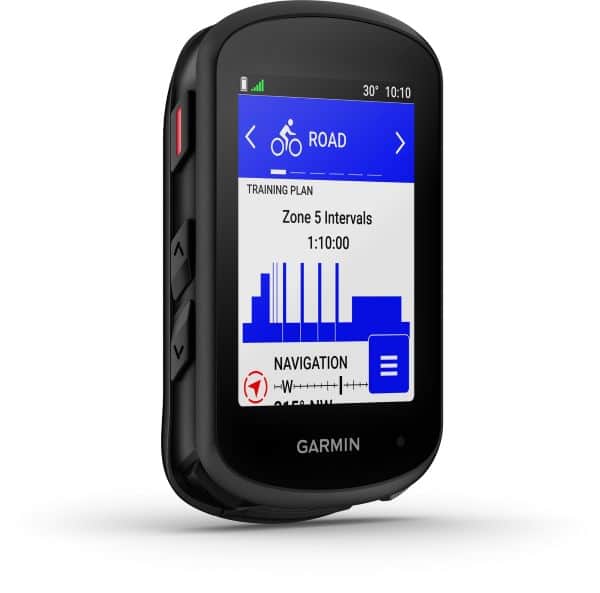 Garmin Edge 840 cycling computer showing the road cycling screen.