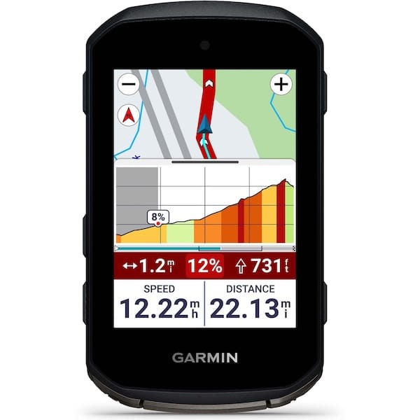Garmin Edge 845 cycling computer showing the climbing screen.