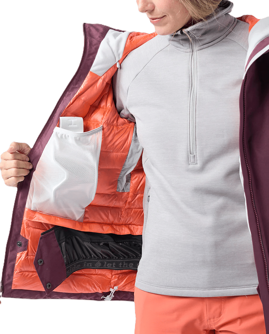 Stio Shot 7 womens down ski shell.